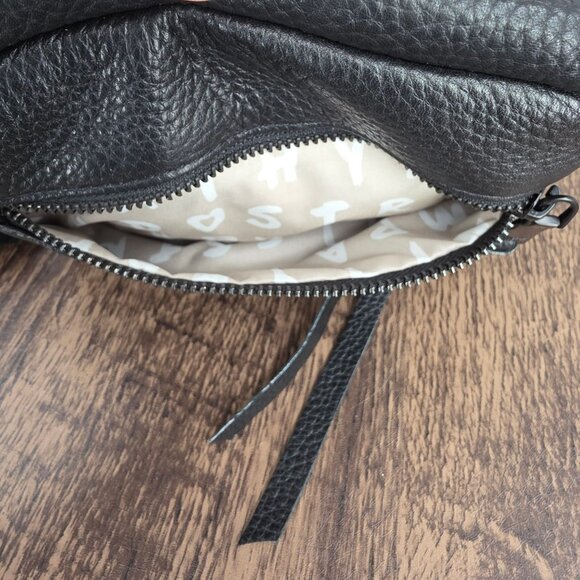 Aimee Kestenberg Connie Convertible Sling Belt Crossbody Bag Black Leather Edgy - Picture 9 of 13